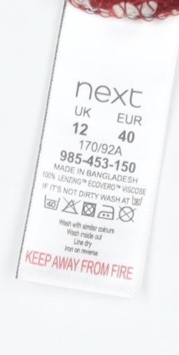 Next Women's Multicoloured Floral A-Line Dress Size 12