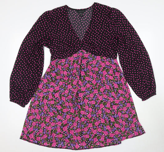 New Look Women's Floral Wrap Dress Size 12