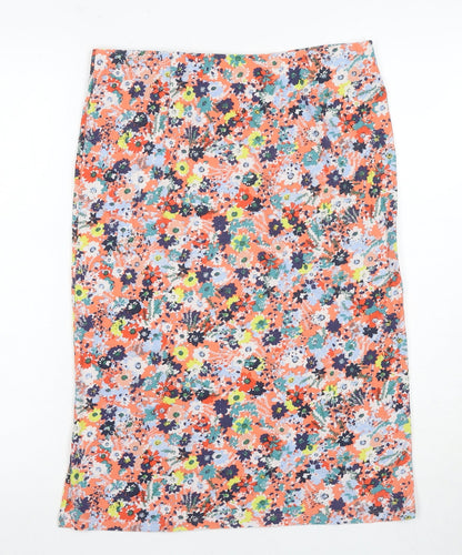 Next Women's Floral Multicoloured Pencil Skirt, Size 12