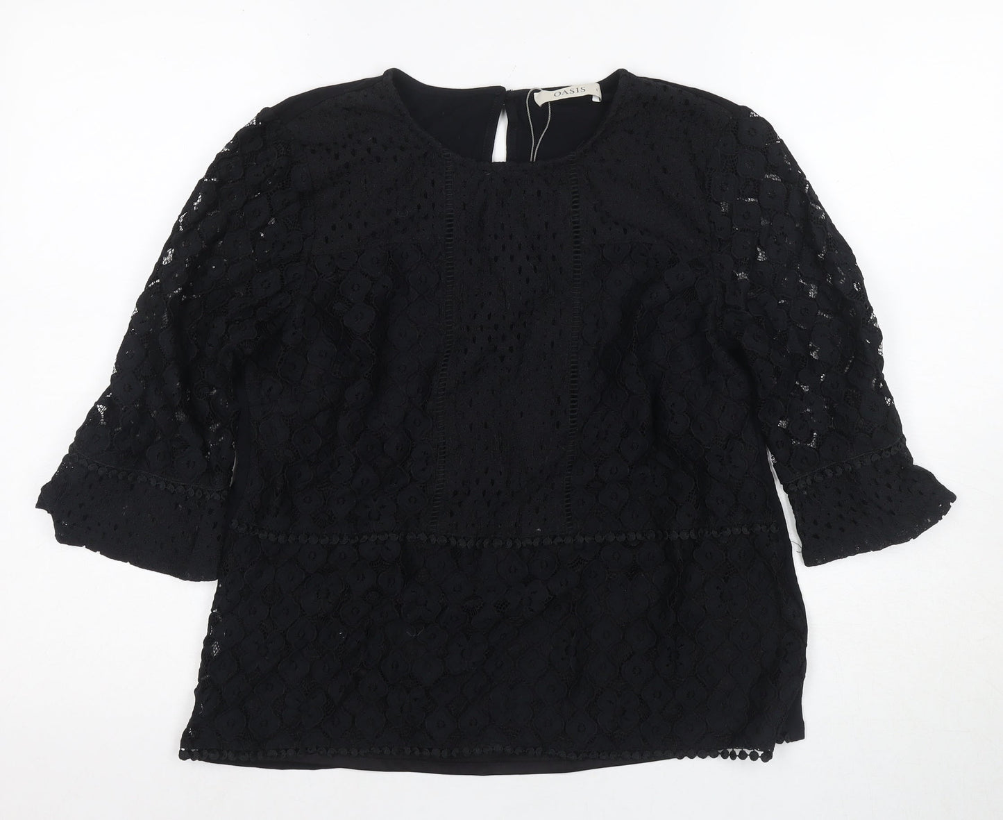 Womens UK Size L Oasis Black  Blouse