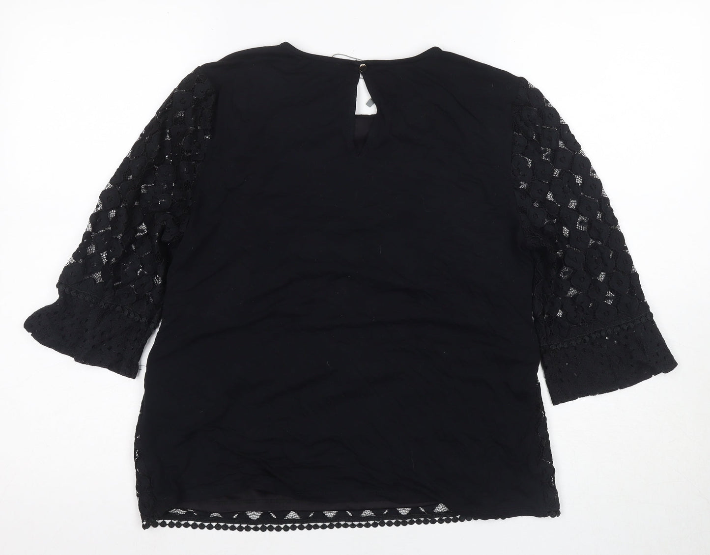 Womens UK Size L Oasis Black  Blouse