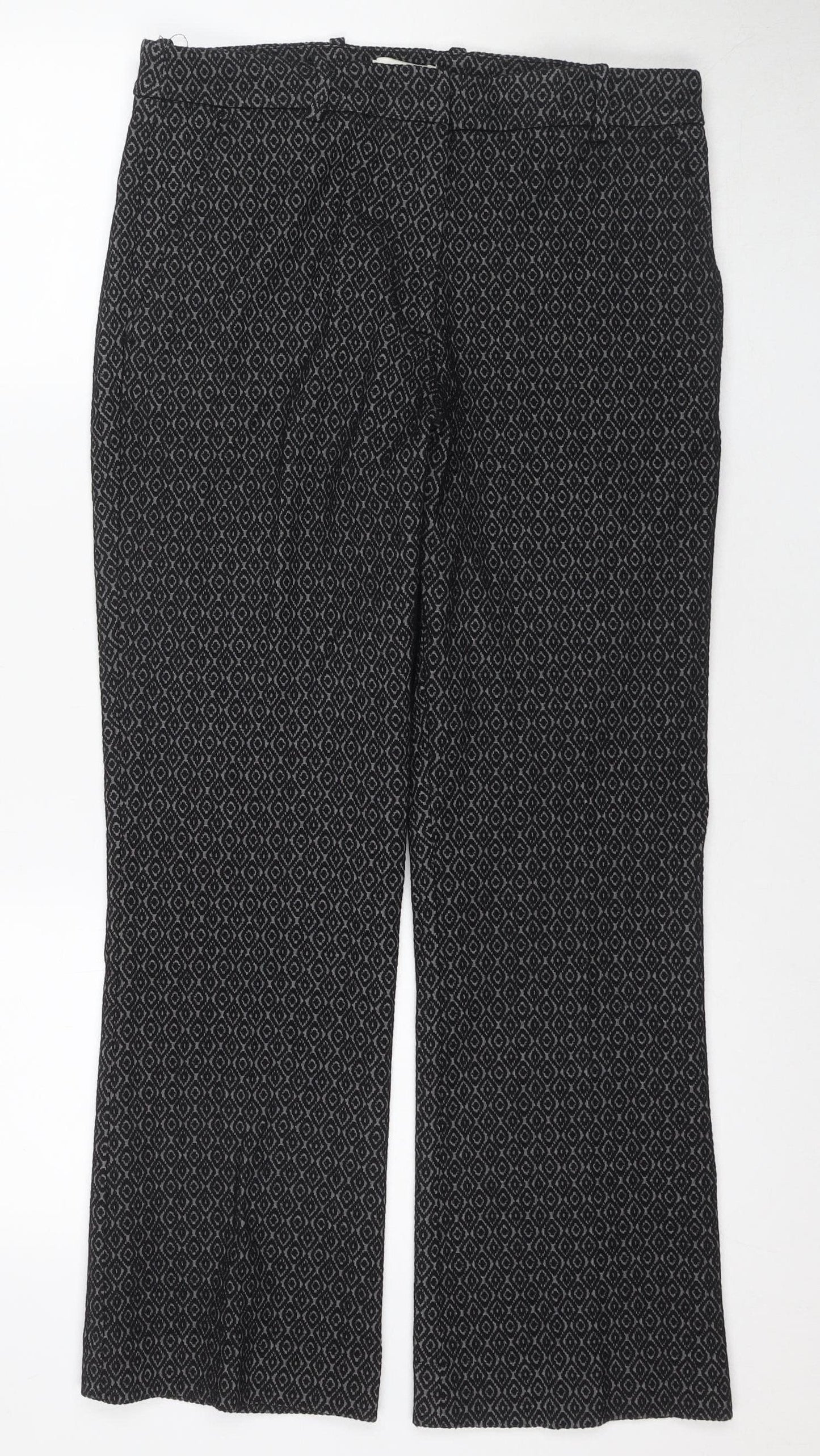 Womens UK Size 12 H&M   Black Trousers