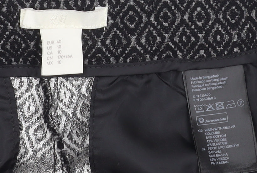 Womens UK Size 12 H&M   Black Trousers