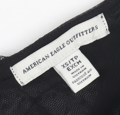 Womens UK Size XS American Eagle Outfitters Black Camisole Tank
