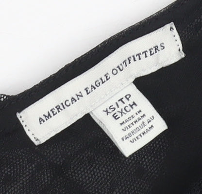 Womens UK Size XS American Eagle Outfitters Black Camisole Tank