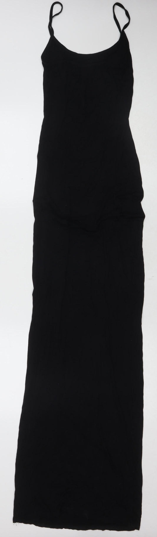 PrettyLittleThing Women's Black Slip Dress Size 8