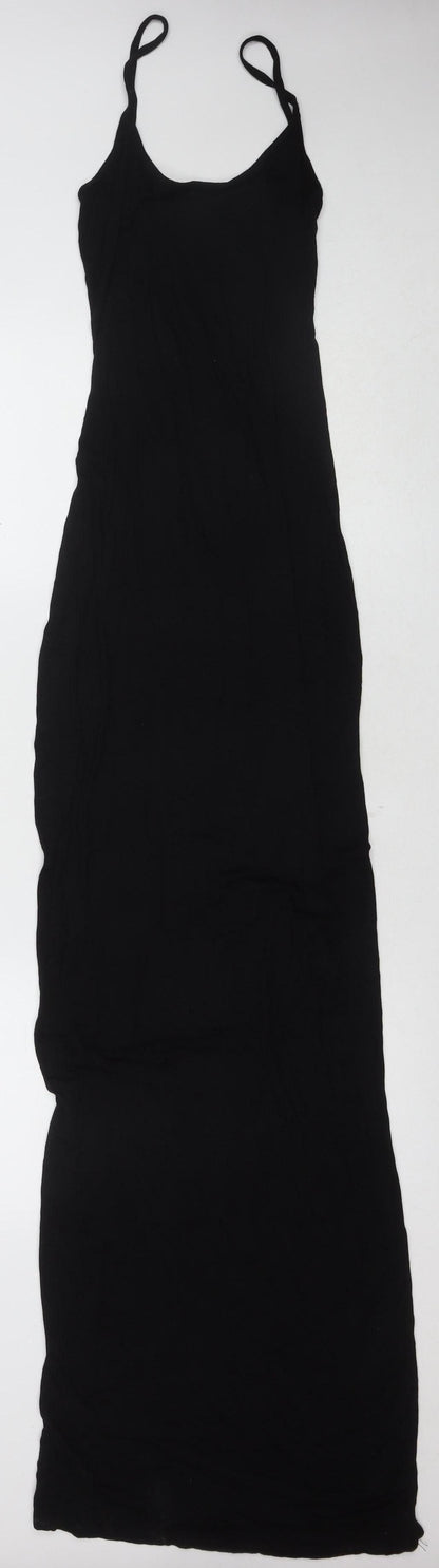 PrettyLittleThing Women's Black Slip Dress Size 8