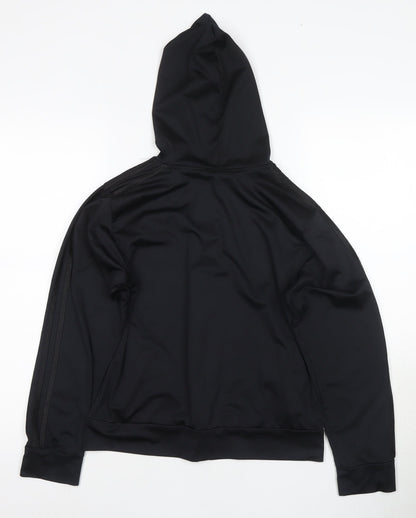 Adidas Black Full Zip Hoodie, Unisex M, Sports Activewear