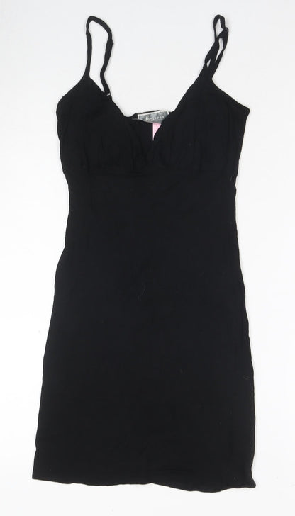 Lipsy Women's Black Slip Dress Size 8