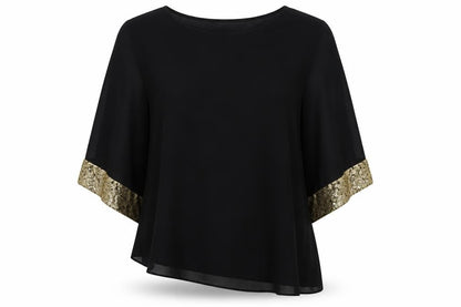 Womens UK Size M Wallis Black Basic Blouse