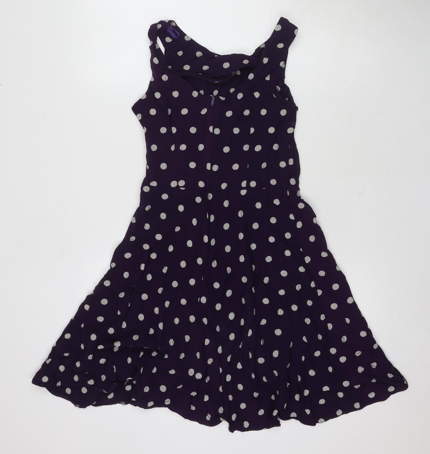 Apricot Women's Asymmetric Polka Dot A-Line Dress XS