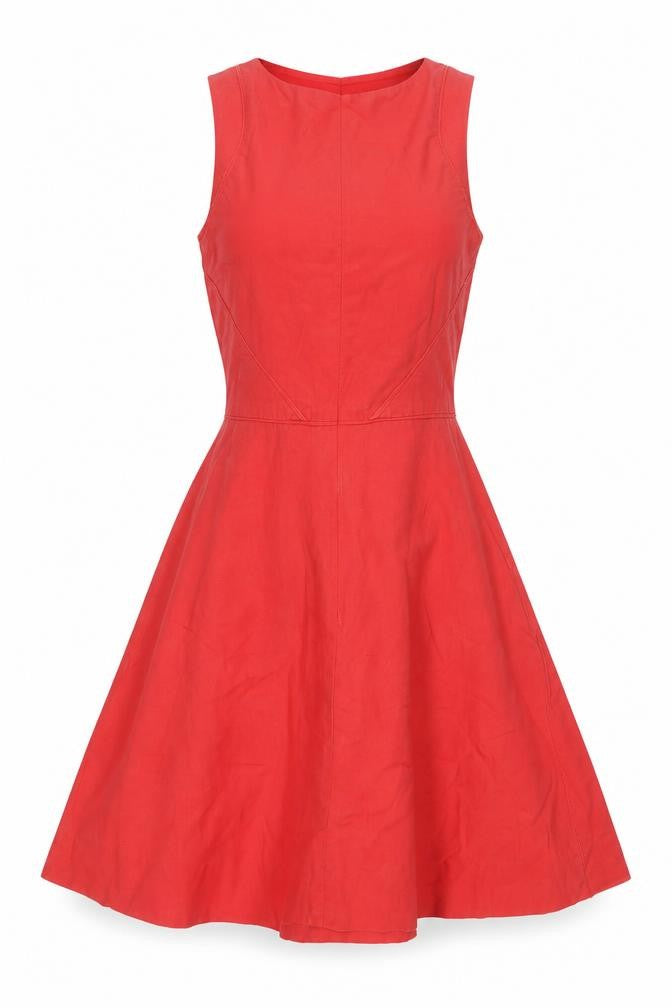 Gap Women's Red Fit & Flare Sleeveless Dress