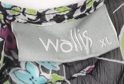 Worthington Women's Black Floral Tunic Blouse XL