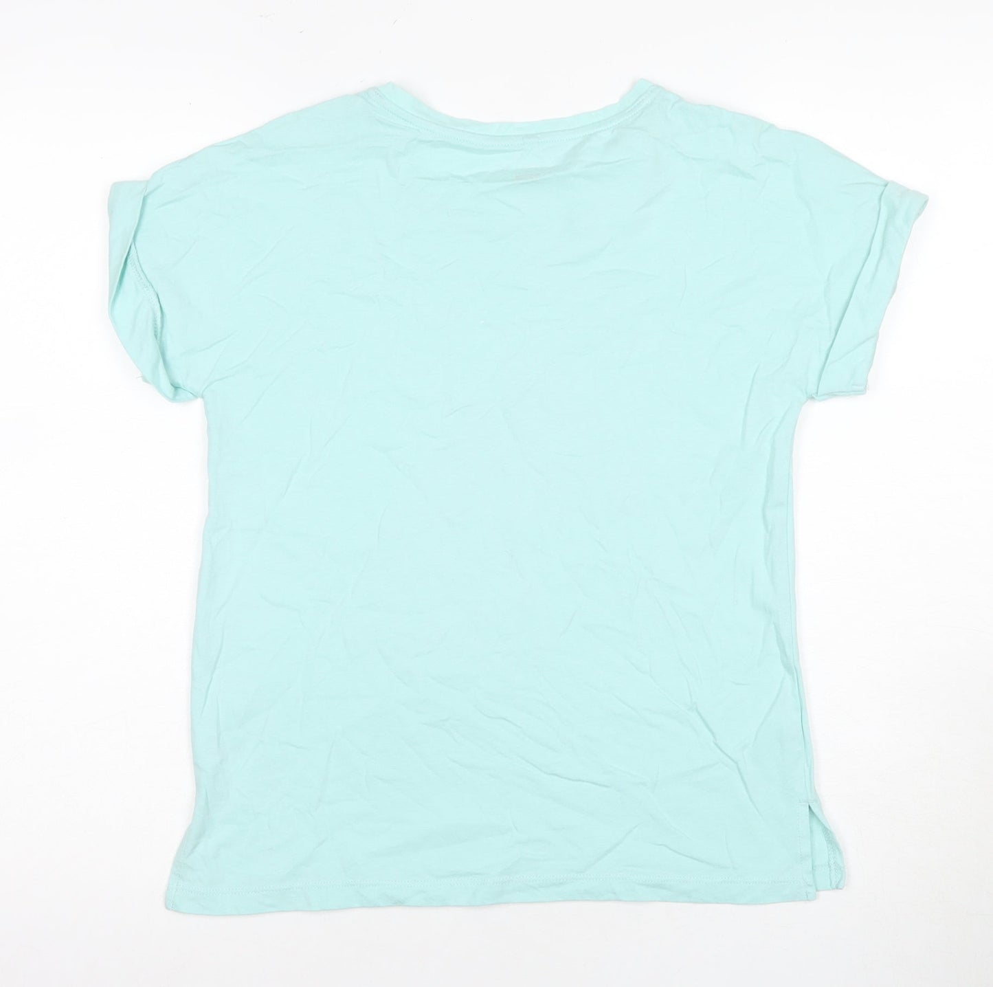 Clothing & Co Teens Blue T-Shirt, Sequin, Size 14, Unicorn