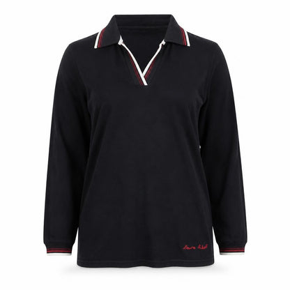 Love Label Women's Black Polo Top, Size 6, Excellent Condition