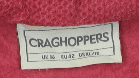 Craghoppers Women's Red 1/2 Zip Pullover Size 16