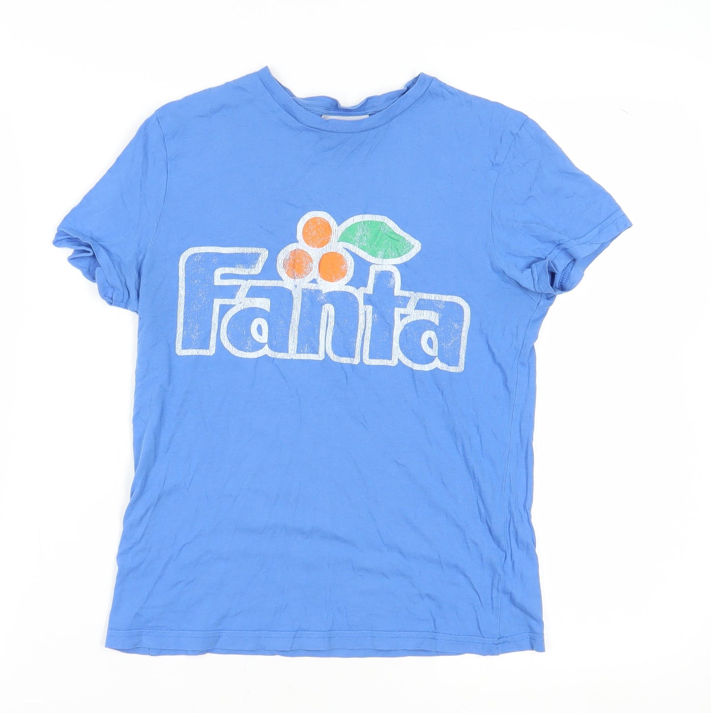 Topman Men's Blue Fanta Graphic T-Shirt, XS, Vintage Style
