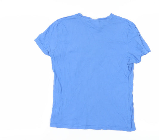 Topman Men's Blue Fanta Graphic T-Shirt, XS, Vintage Style