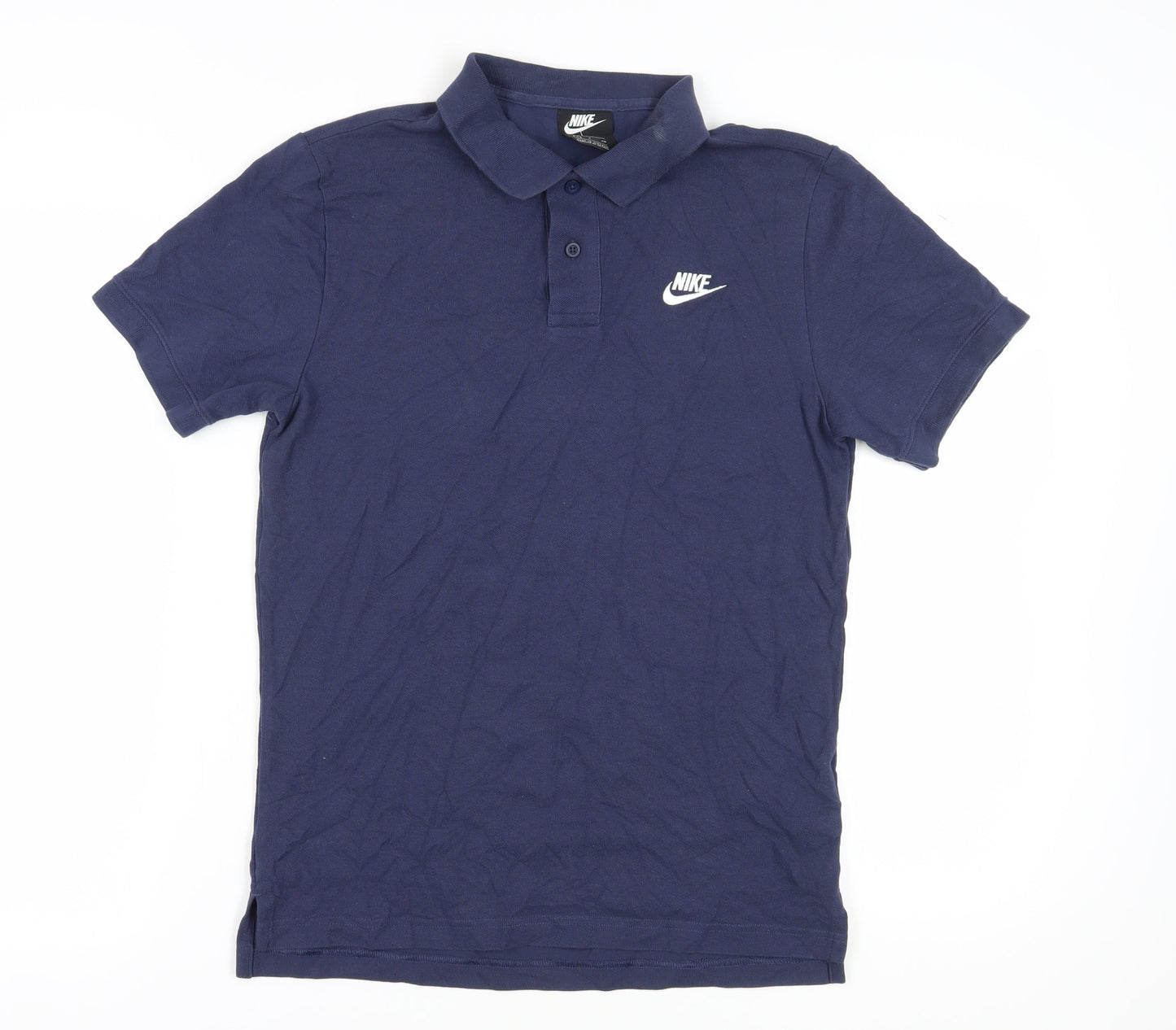 Nike Men's Blue Small Cotton Polo Shirt
