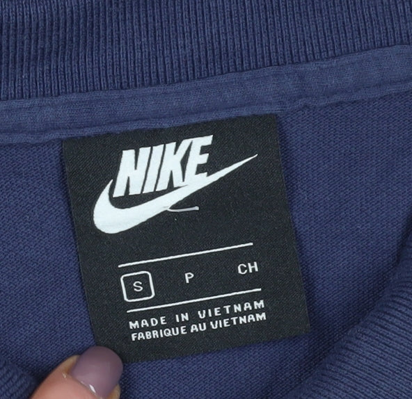Nike Men's Blue Small Cotton Polo Shirt