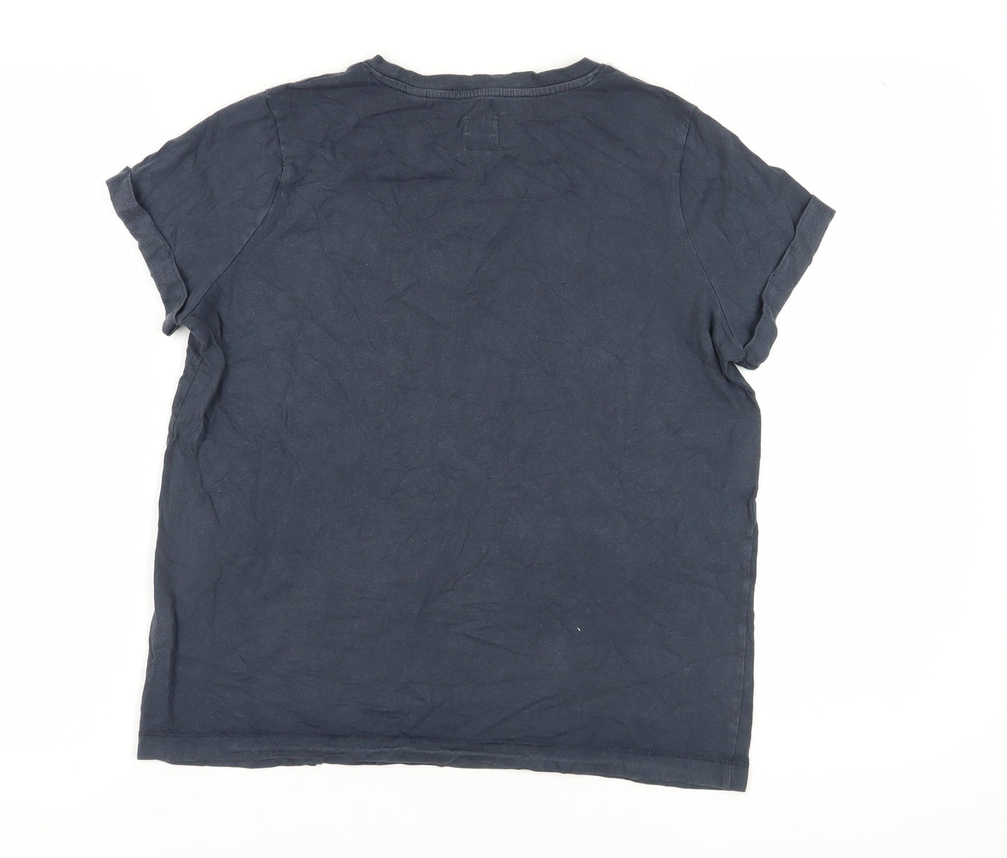 Jack Wills Women's Blue T-Shirt Size 10 Casual Crew Neck