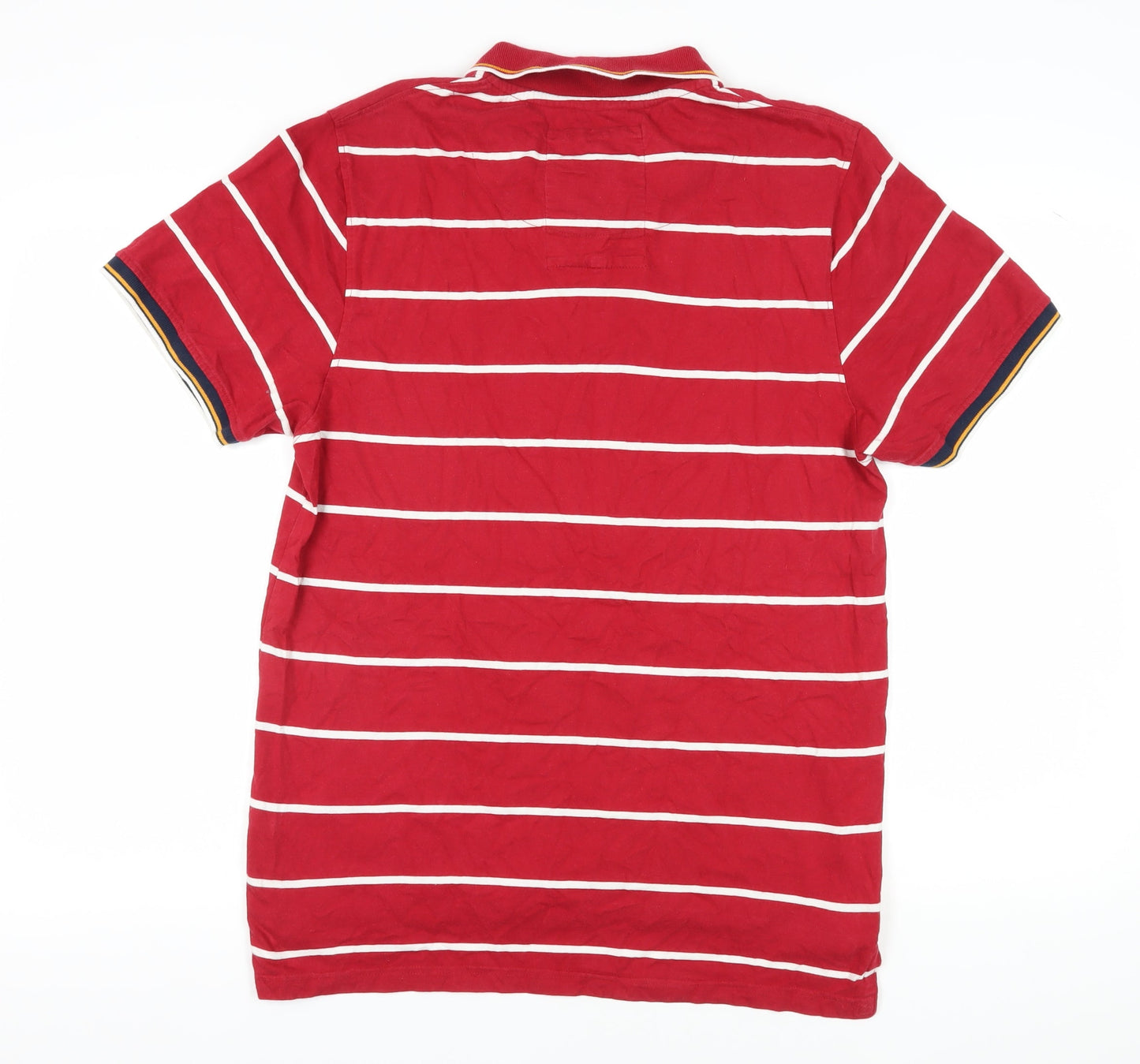 Sandstone Men's Red Striped Polo Shirt L, Casual Style