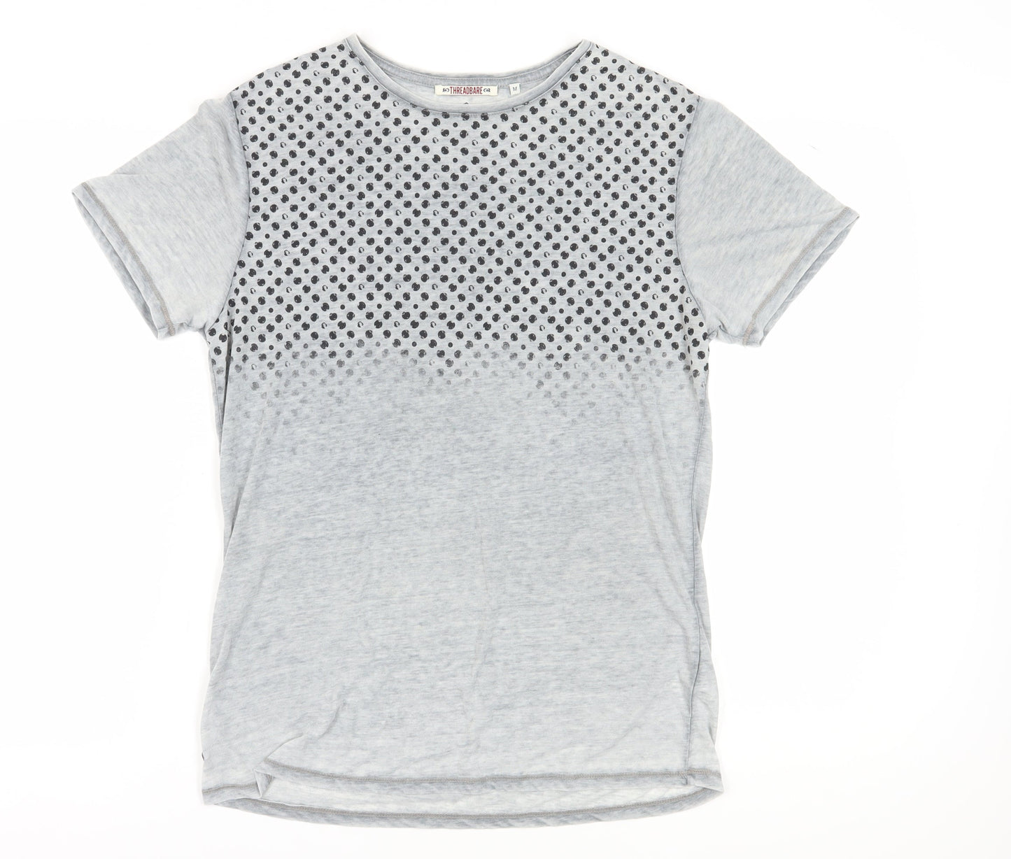 Unisex Adults UK Size M Threadbare Grey Basic T-Shirt