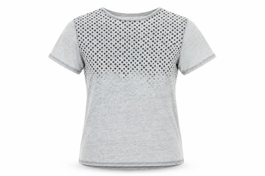 Front view of Threadbare Grey Polka Dot T-Shirt M unisex