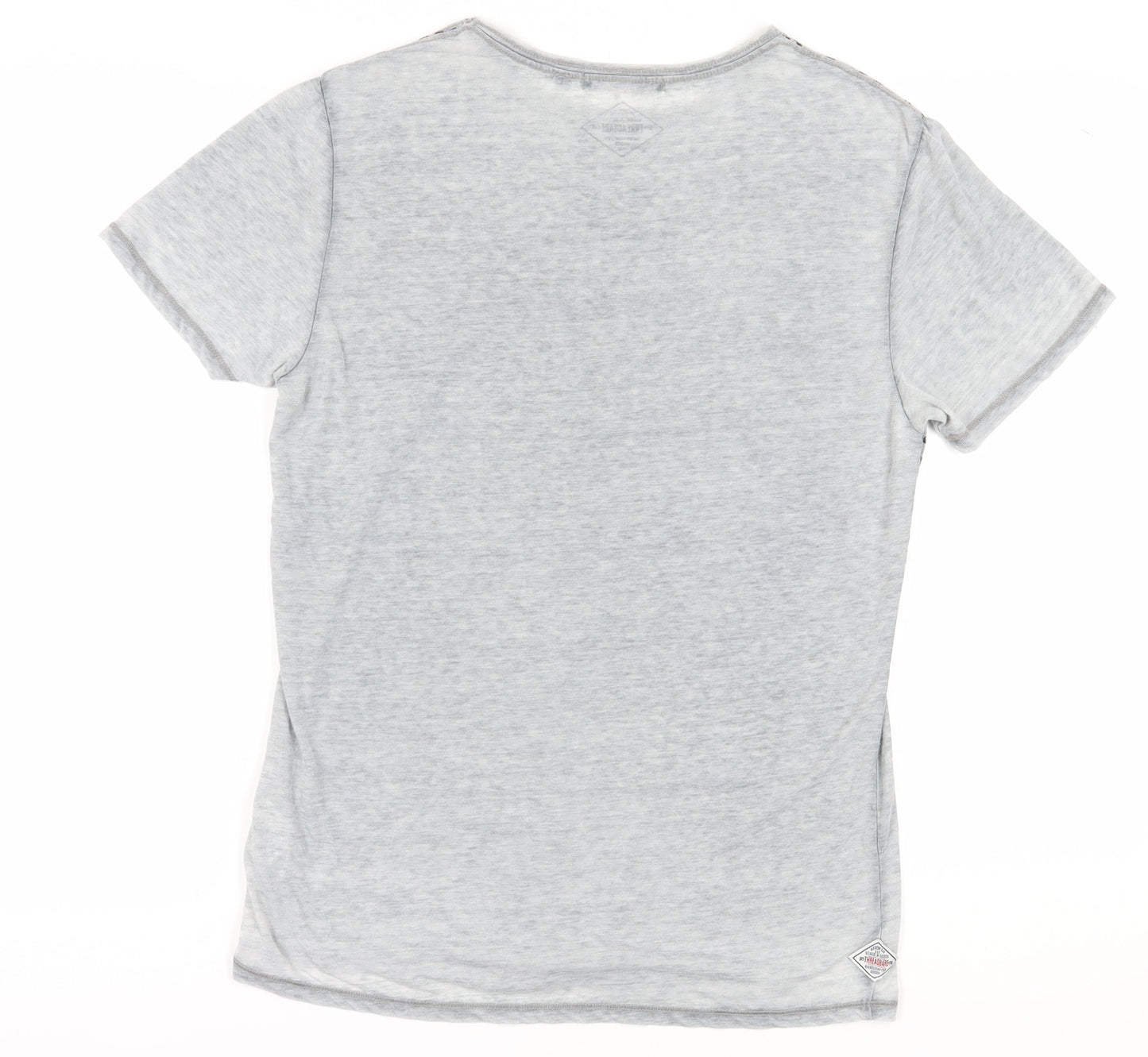 Unisex Adults UK Size M Threadbare Grey Basic T-Shirt