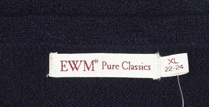 EWM Women's Blue Pullover Jumper, Size 22-24