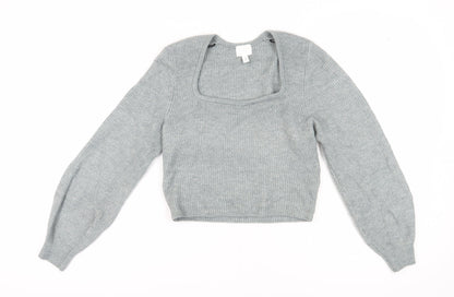 Womens UK Size S H&M Grey Pullover Jumper