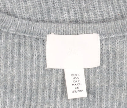 Womens UK Size S H&M Grey Pullover Jumper