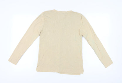 Nucci Women's Beige Cardigan L Embroidered Knit