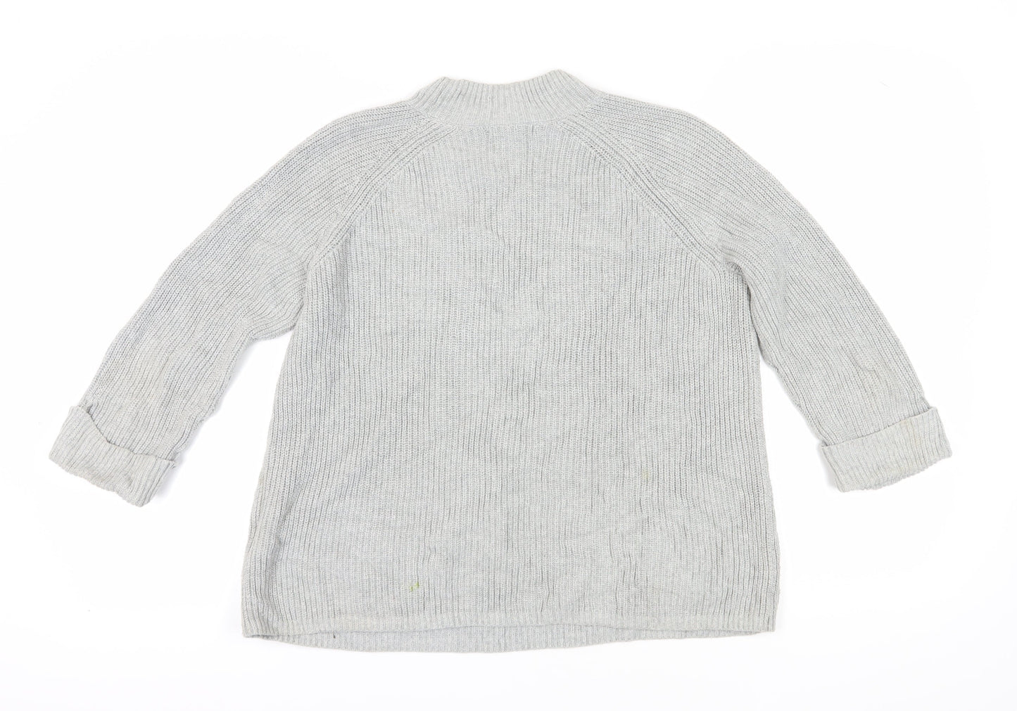 Gap Women's Grey Chunky Knit Pullover Jumper L