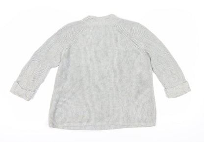 Gap Women's Grey Chunky Knit Pullover Jumper L