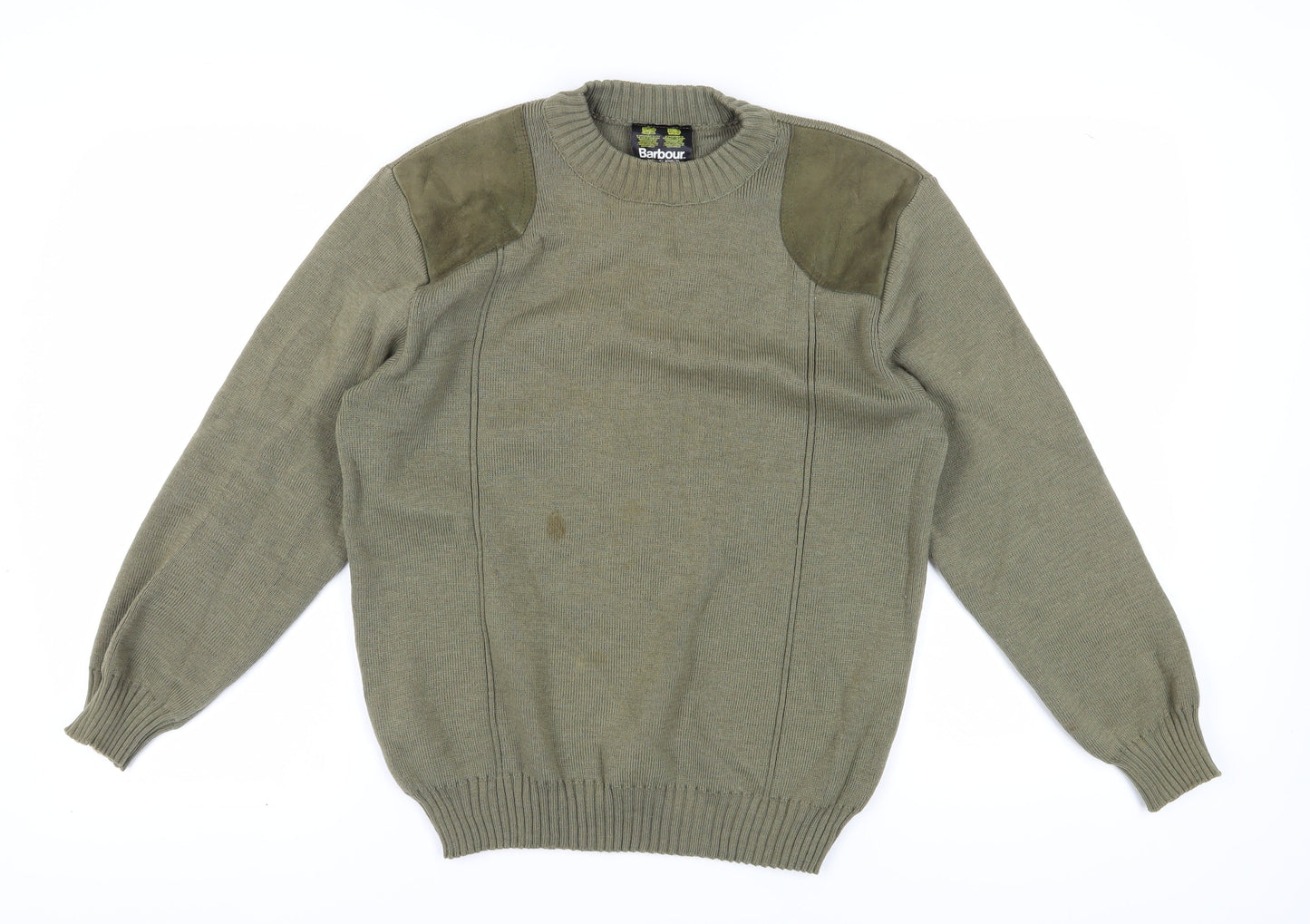 Barbour Men's Green Cotton Jumper Size Small