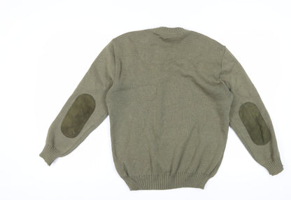 Barbour Men's Green Cotton Jumper Size Small