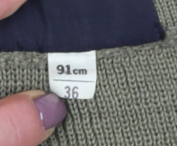 Barbour Men's Green Cotton Jumper Size Small