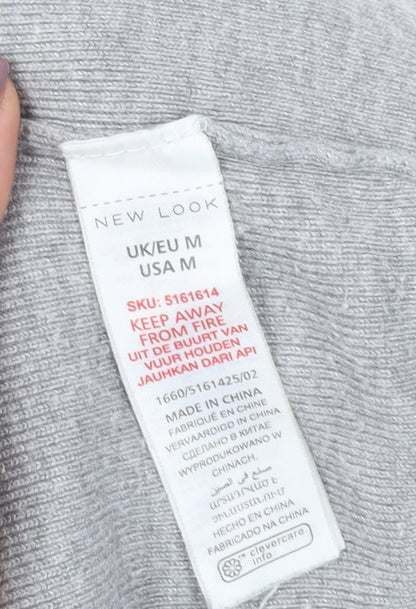 Womens UK Size M New Look Grey Pullover Jumper