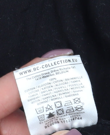 B&C Collection Men’s Black Medium Crew Neck T-Shirt