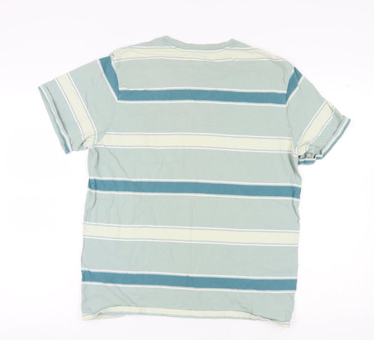 Levi's Men's Green Striped T-Shirt M, Relaxed Fit