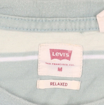 Levi's Men's Green Striped T-Shirt M, Relaxed Fit