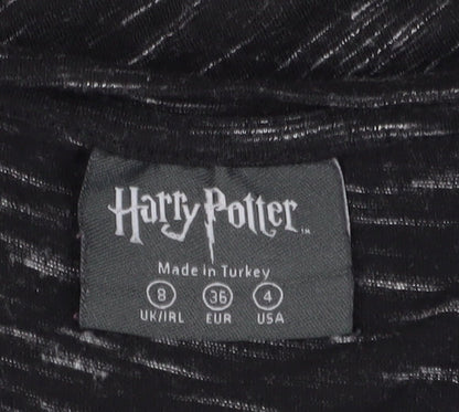 Harry Potter Women's Black Graphic T-Shirt, Size 8