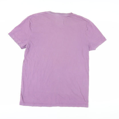 Jack Wills Purple Men's T-Shirt, Size M, Bold Logo, Cotton