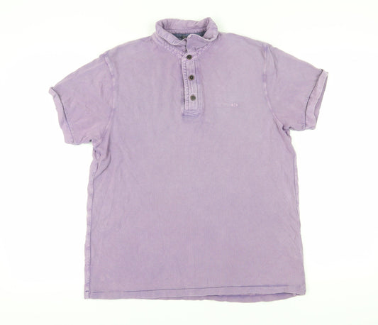 Debenhams Men's Purple Cotton Medium Polo Shirt