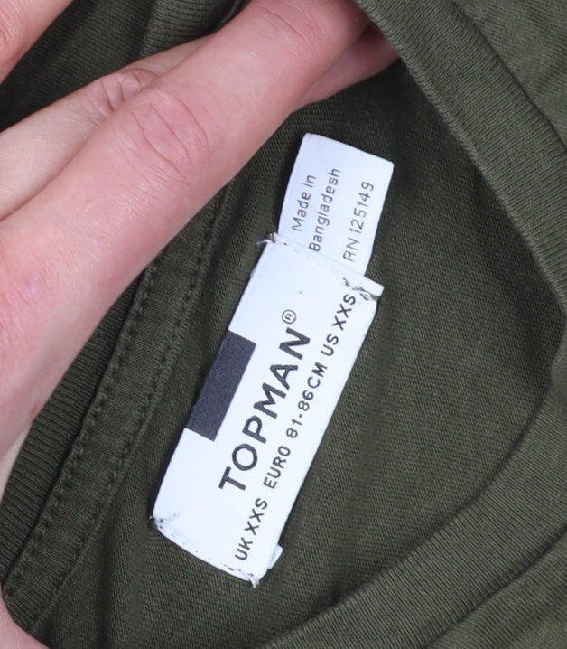 Topman Men’s Green XS Crew Neck T-Shirt