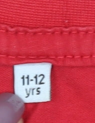 MG Girls Red 11-12 Years Graphic T-Shirt Regular Fit