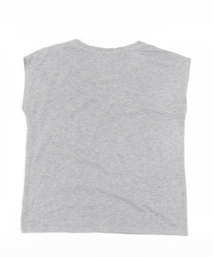 Womens UK Size 12 Dorothy Perkins Grey Jersey T-Shirt