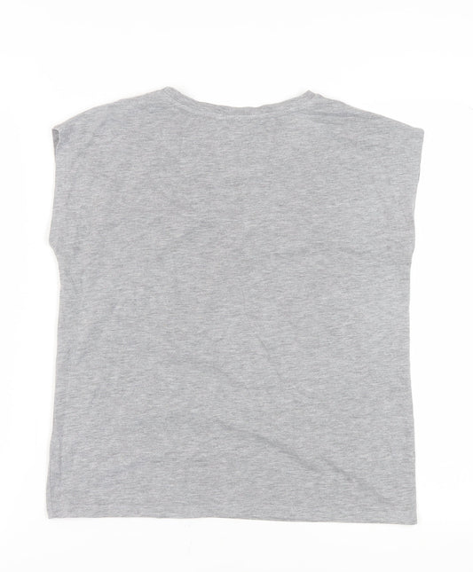 Womens UK Size 12 Dorothy Perkins Grey Jersey T-Shirt