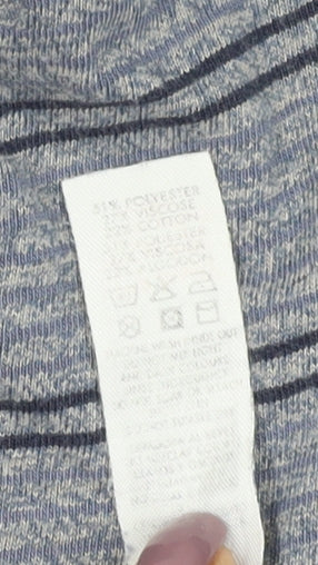 St. Bernard Men's Grey Striped Polo Shirt, S